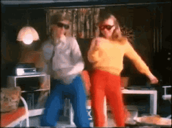 Classic Cool Boy And Girl Excited Dance GIF