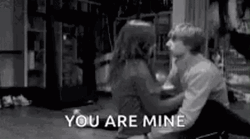 Classic Couple Hugging You Are MIne GIF