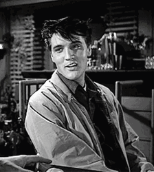 Classic Elvis Gentle Grin On Screen GIF