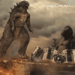Classic King Kong And Godzilla Fight Meme GIF