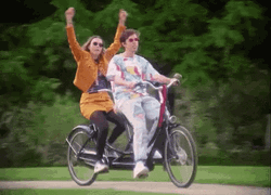 Classic Park Tandem Bike Riding GIF