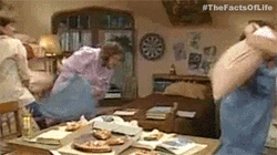 Classic Television Sitcom Pillow Fight GIF