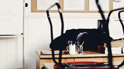 Classroom White Board Saying Homework GIF
