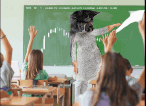 Classroom With Blackboard Saying Niki Id GIF