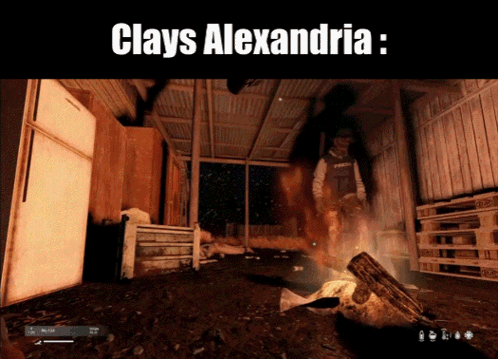 Clays Alexandria Is Written On The Bottom Of A Screen GIF