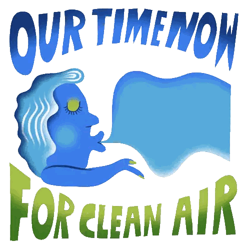 Clean Air Now Poster Sticker