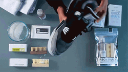 Cleaning Jordan 4 Shoes GIF