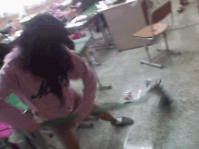 Cleaning & Mopping Hard At School GIF