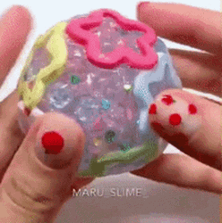 Clear Slime With Stars GIF