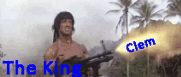 Clem The King Rambo Machine Gun GIF