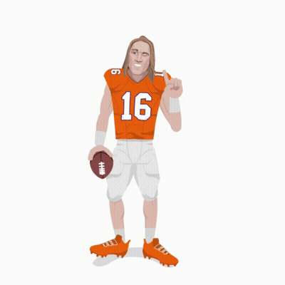 Clemson Tigers Football Player Trevor Lawrence GIF