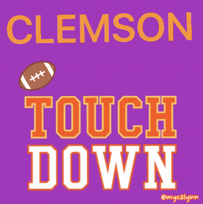 Clemson Touchdown Poster With Football GIF