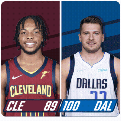 Cleveland And Dallas Basketball Players GIF