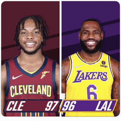 Cleveland And Lakers Basketball Players GIF