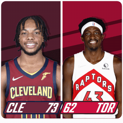 Cleveland And Raptors Basketball Players GIF