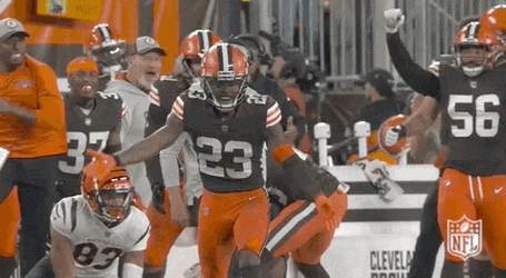 Cleveland Brown Noser Football GIF