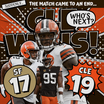 Cleveland Browns Advertisement The Match Came To An End Who's Next GIF
