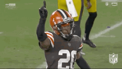 Cleveland Browns Greg Newsome II Showing One Finger GIF