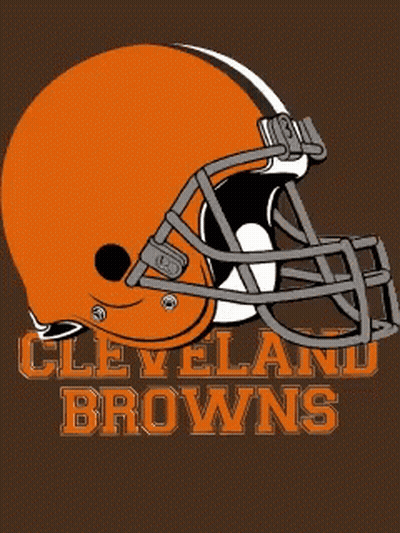 Cleveland Browns Logo With Orange Helmet GIF