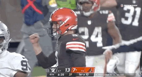 Cleveland Browns Nick Mullens Shaking Fist GIF