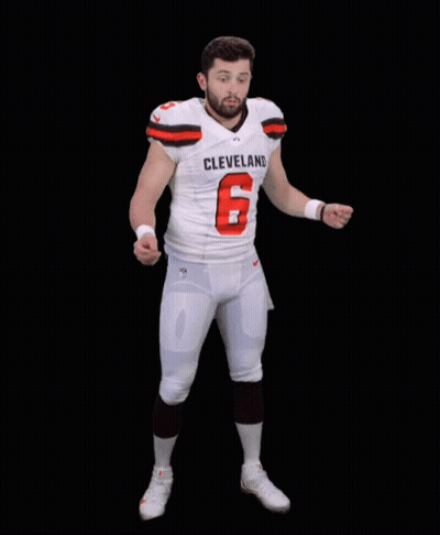 Cleveland Browns Player Dancing Arms Out GIF