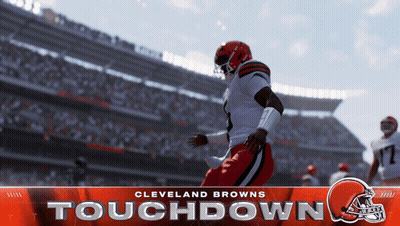 Cleveland Browns Touchdown Poster With Football Player GIF
