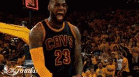 Cleveland Cavaliers Lebron James Shouting GIF