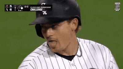 Cleveland Guardians Player Sticking Tongue Out GIF