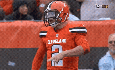 Cleveland Jersey Football Player Pointing GIF