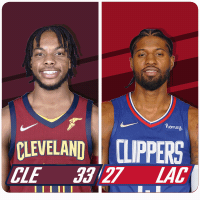Cleveland Vs Clippers Basketball Players GIF