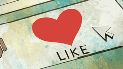 Clicking Red Heart Like Button GIF