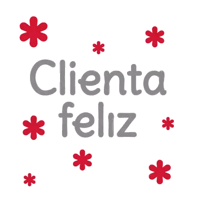 Clienta Feliz Sign With Red Flowers Sticker
