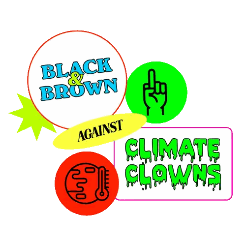 Climate Clowns Black And Brown Sticker