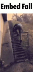 Climbing Over The Gate Epic Fail GIF