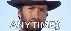 Clint Eastwood Anytime Nod Look GIF