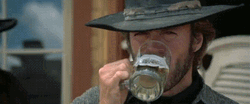 Clint Eastwood Drinking Thinking GIF