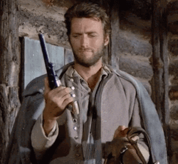 Clint Eastwood Gun Sling GIF