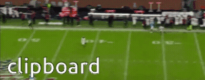 Clipboard Showing Football Game On Field GIF