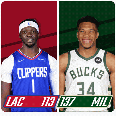 Clippers and Bucks Basketball Players Standing Together