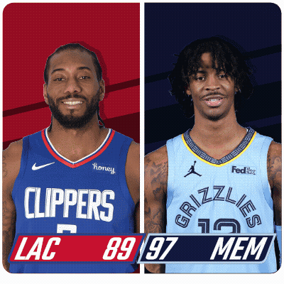 Clippers And Grizzlies Basketball Players Standing Together GIF