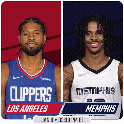 Clippers And Memphis Basketball Players GIF