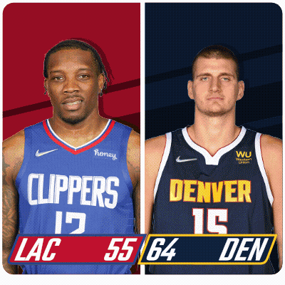Clippers Vs Denver Basketball Players GIF