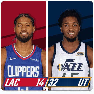 Clippers Vs Utah Jazz Basketball Players GIF