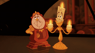 Clock And Candle On Piano GIF