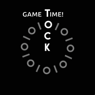 Clock With Letters C And K GIF