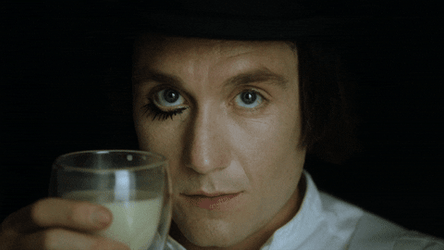 Clockwork Orange Malcom McDowell Smirking GIF