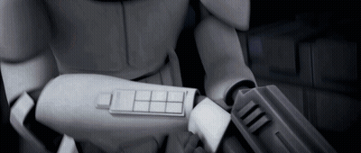 Clone Trooper Holding Gun GIF