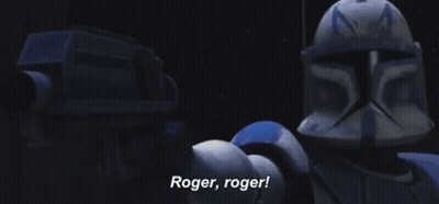 Clone Trooper Saying Roger Roger GIF