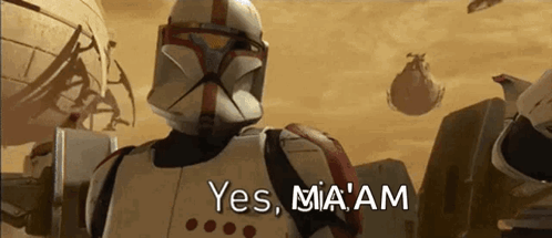 Clone Trooper Says Yes Mia Am In Desert GIF