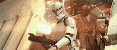Clone Trooper Shooting Gun GIF